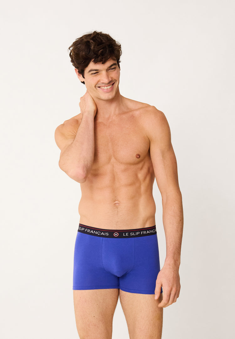 Pack Duo Boxer Marius Tulipe Redoutable Bleu Eblouissant - Le Slip Français - 5