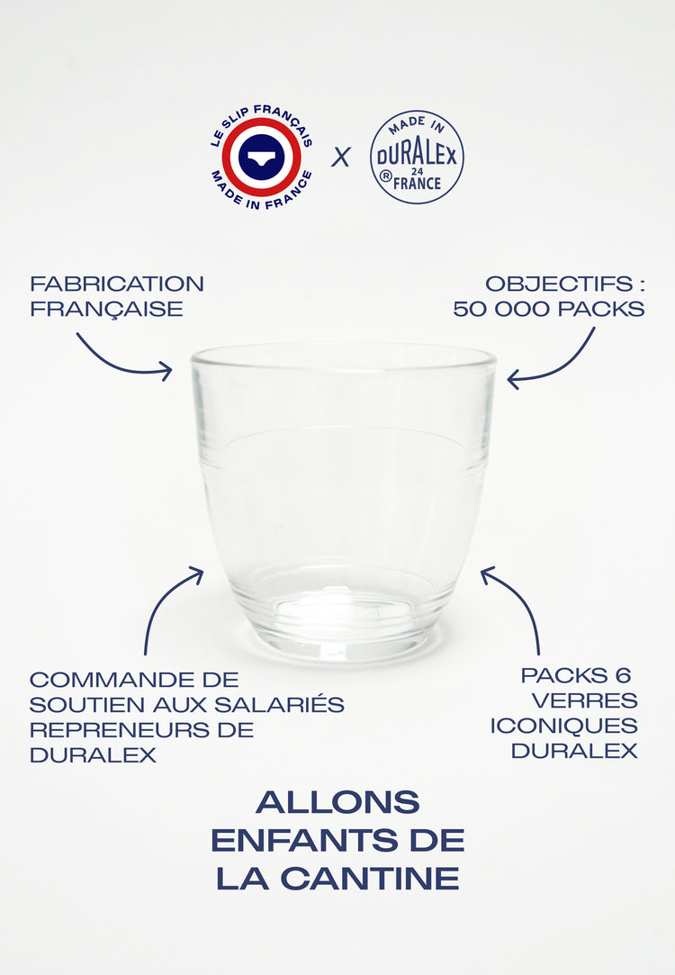 6 neutral 22cl gigogne glasses - Le Slip Français - 5