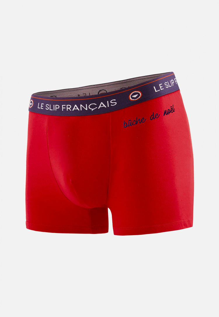 Coffret Quatro Boxers Redoutable Marine Blanc Rouge Bûche de Noël Marius Tartan - Le Slip Français - 11