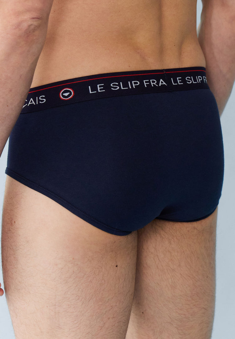 Pack 6 Slip Intrépide Velours Acier Cire Marine Blanc Noir - Le Slip Français - 9