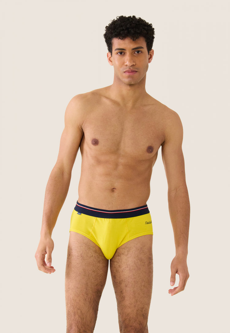 Terrible Yellow Waxed Embroidered 'Finisher' - Le Slip Français - 3