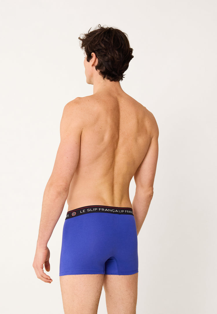 Pack Quatro Boxer Redoutable Bleu Éblouissant Emeraude Blanc Marius Tulipe - Le Slip Français - 3