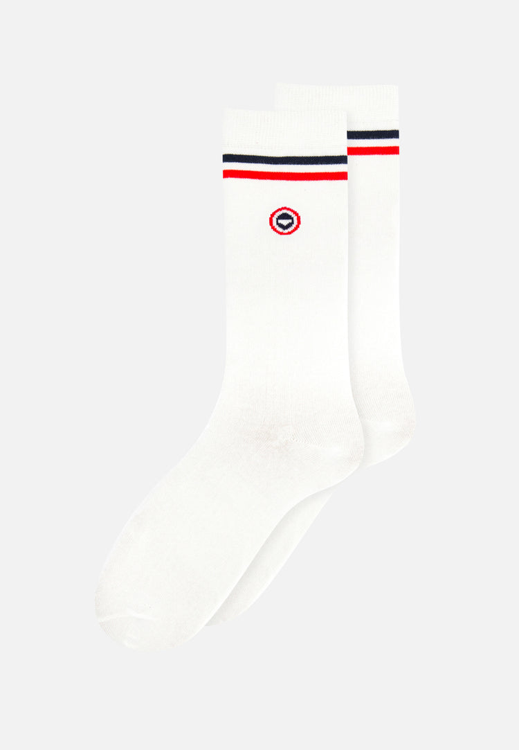 Pack Trio Chaussettes Lucas Bleu Eblouissant Brodé Superbe Corazon Drapeau Blanc - Le Slip Français - 5