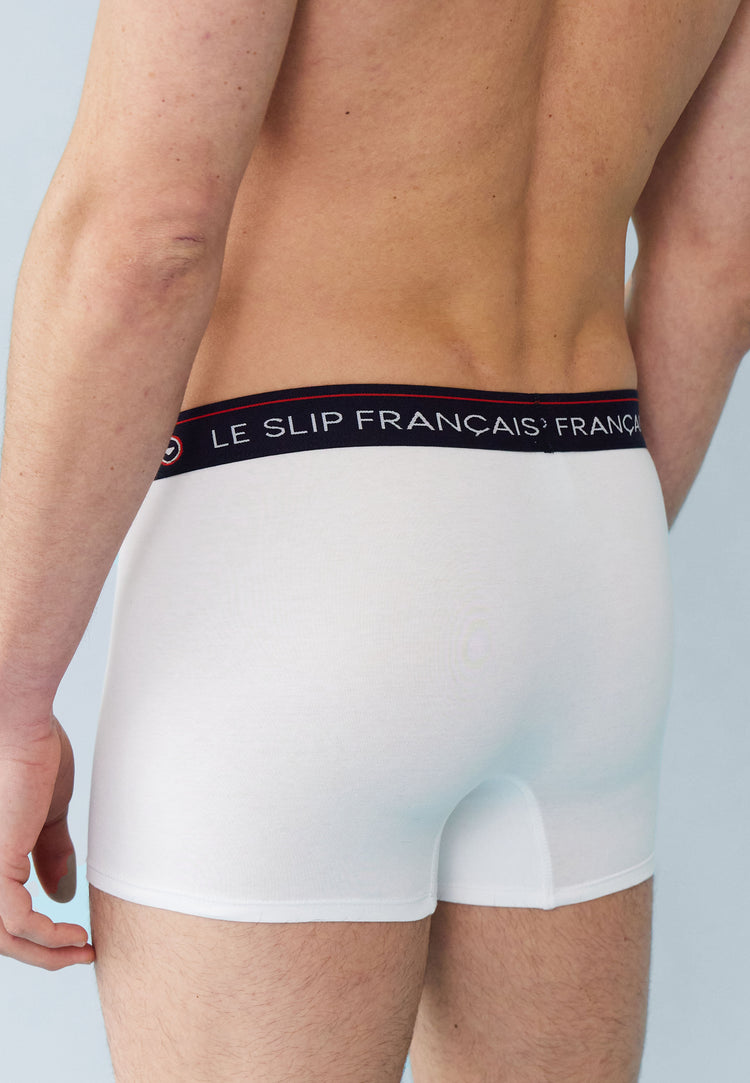 Pack Quatro Boxer Redoutable Bleu Éblouissant Emeraude Blanc Marius Tulipe - Le Slip Français - 9