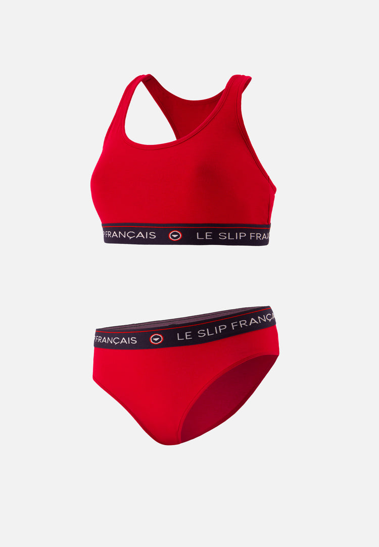 Pack Tapageuse Rieuse Rouge Cerise - Le Slip Français - 1