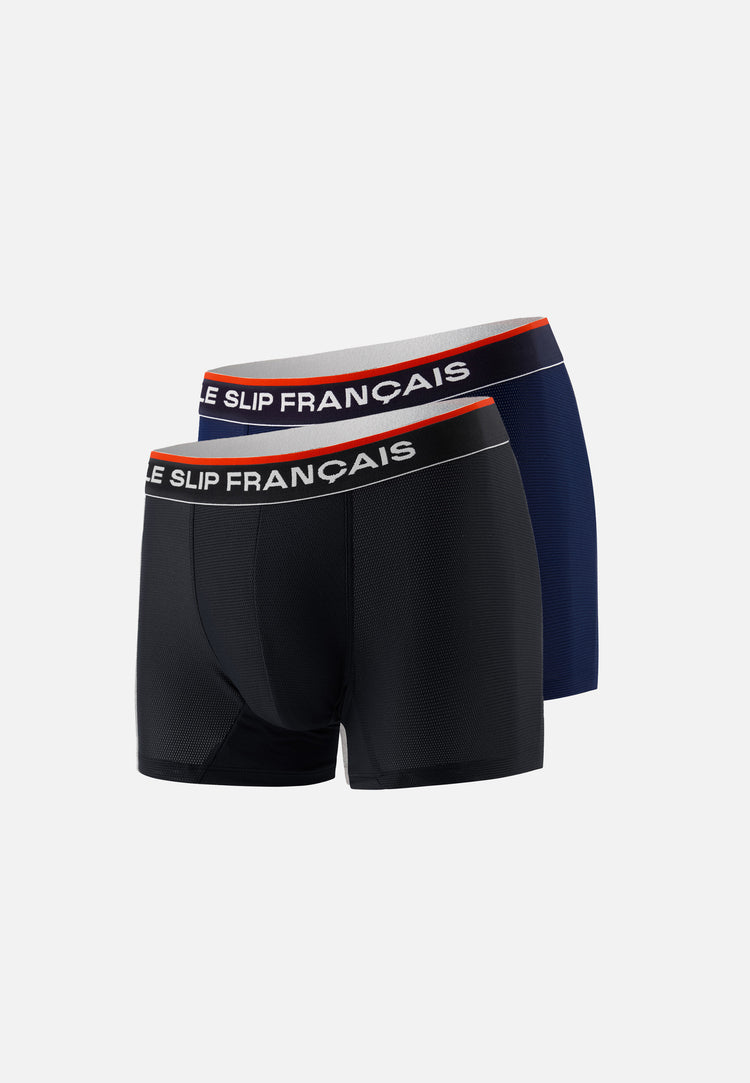 Pack Duo Boxer Guillaume Marine Noir - Le Slip Français - 1