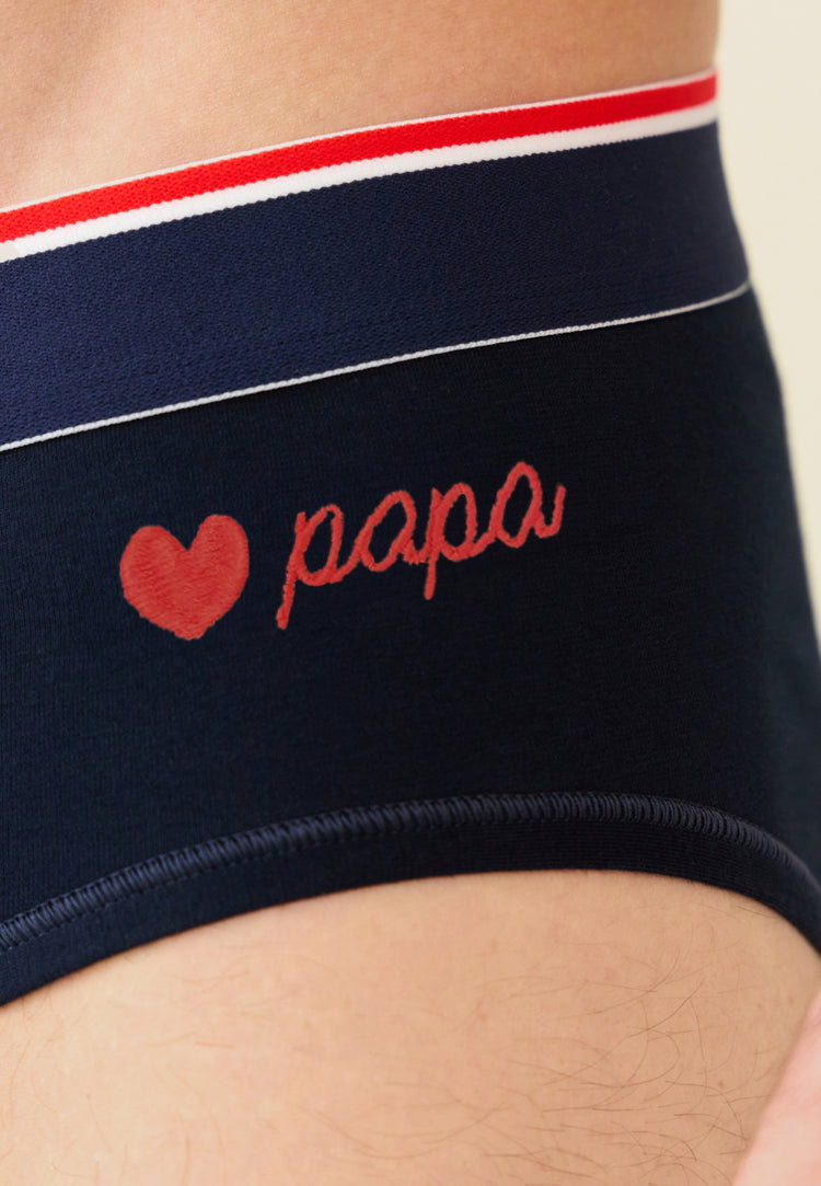 Terrible Navy Heart Dad - Le Slip Français - 3