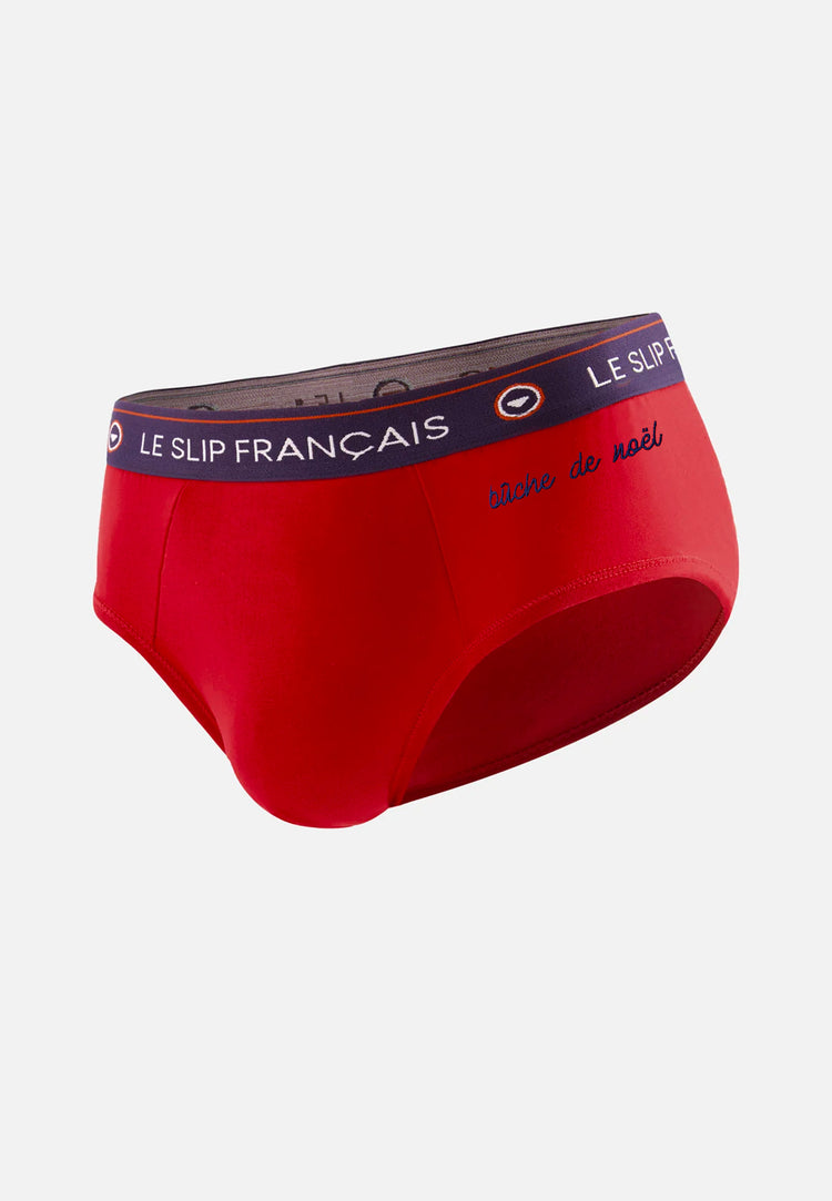 Pack Trio Slip Intrépide Marine Rouge Brodé Terrible Flocon - Le Slip Français - 8