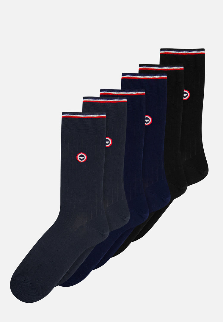 Pack Trio Chaussettes Nessy Bleu Anthracite Noir - Le Slip Français - 1