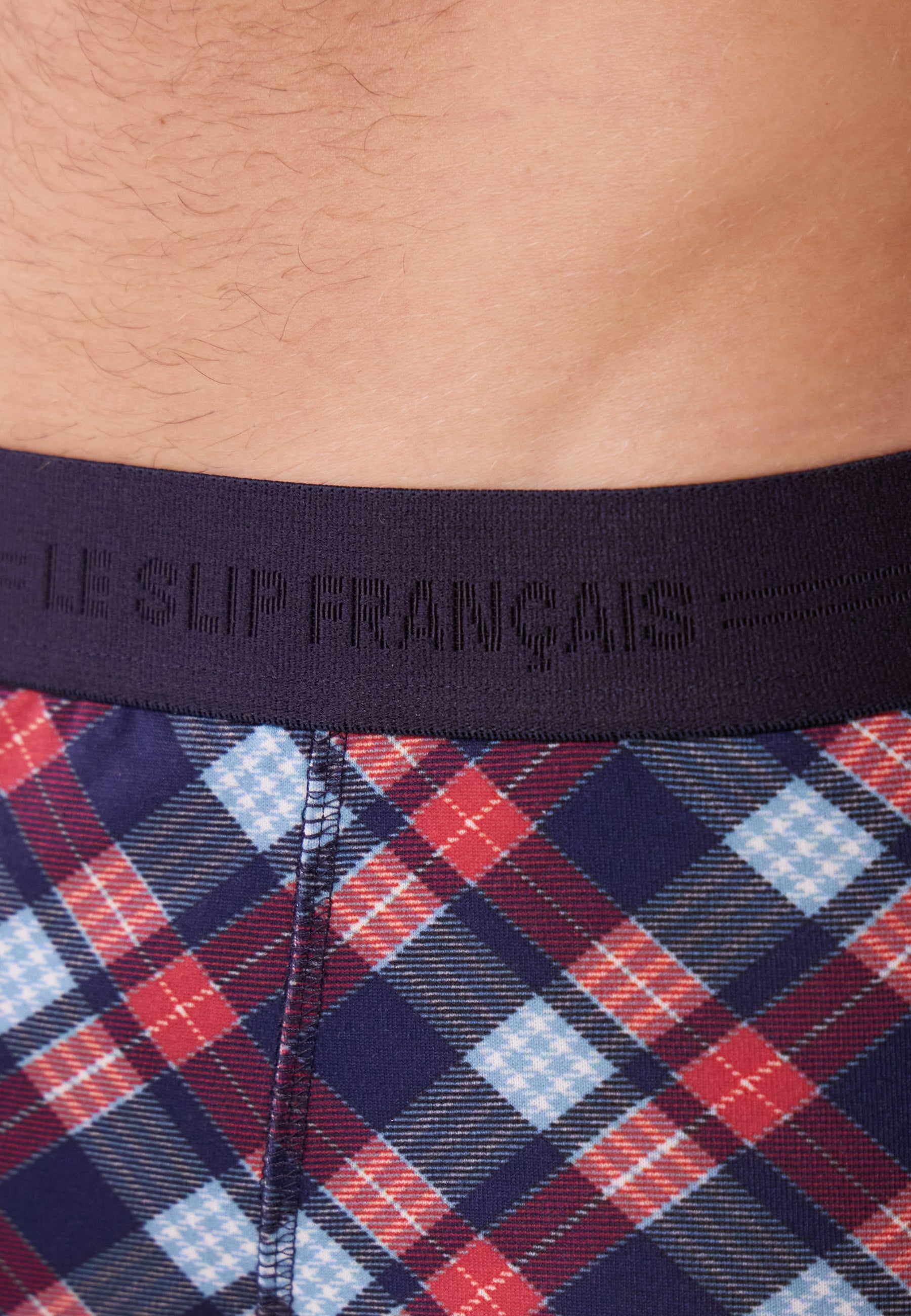 Chaussettes mi-hautes en coton bio - Lucas Drapeau Marine - Le slip  français 🇫🇷