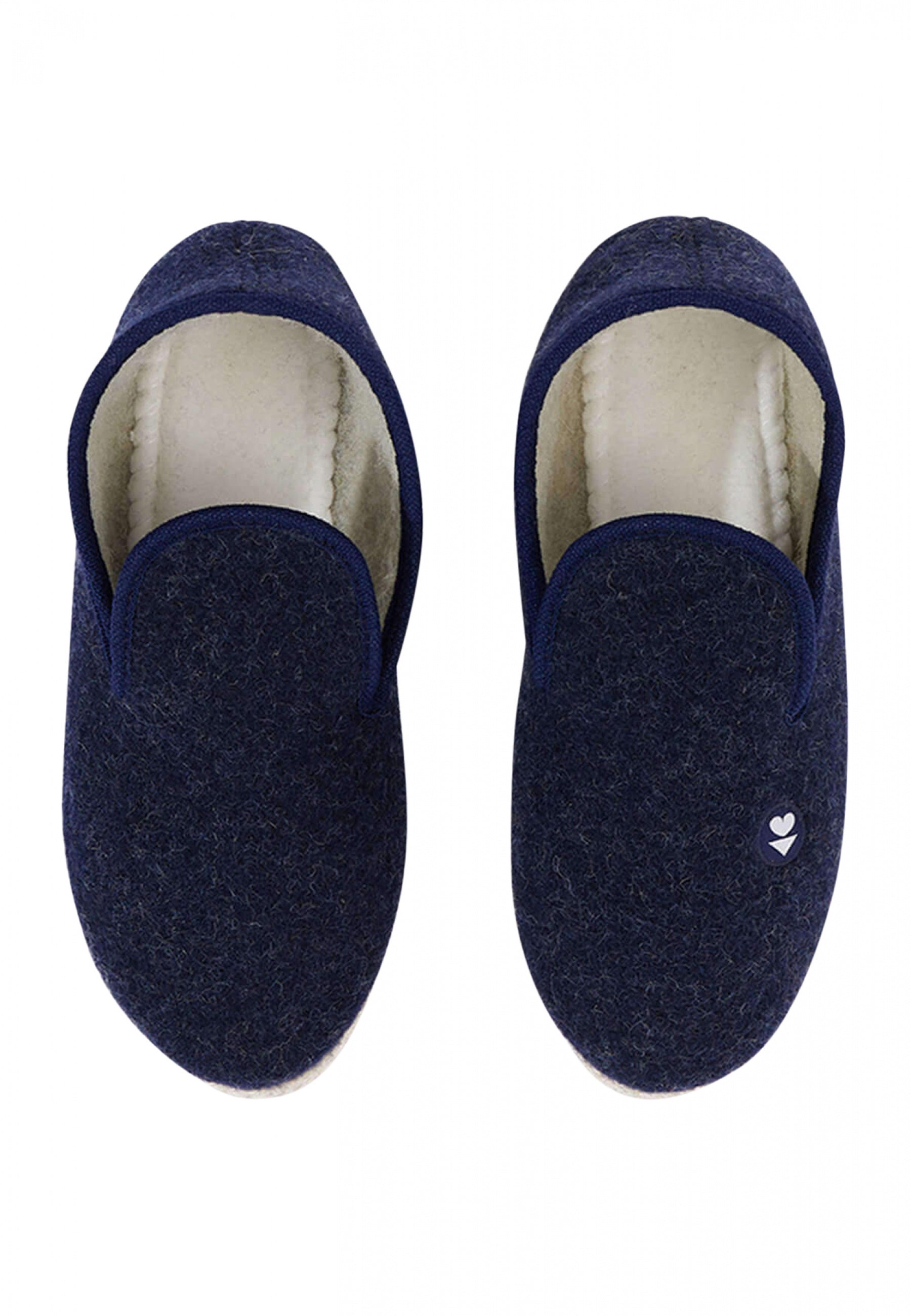 Charentaises Marine Chaussons d int rieur en laine Le slip