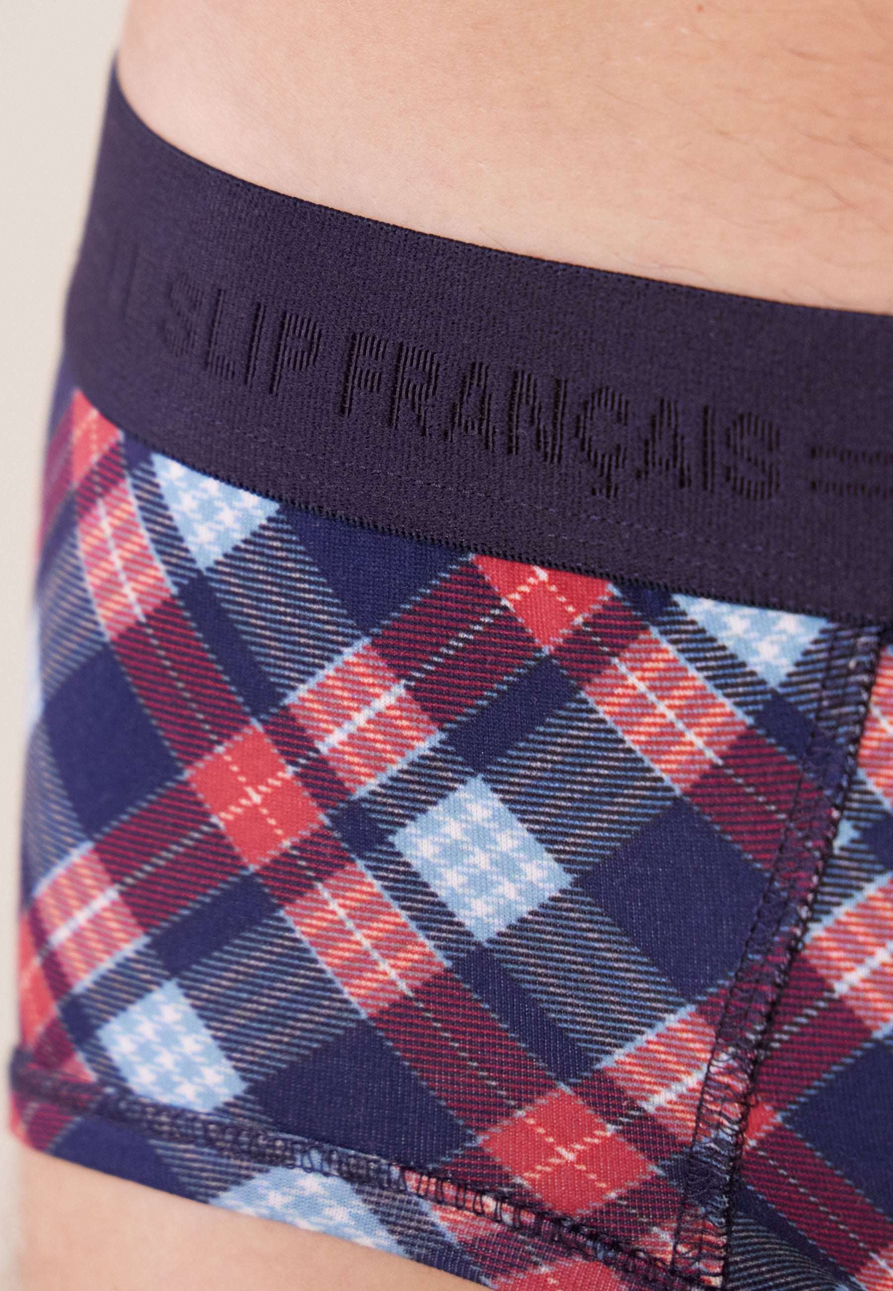 Chaussettes mi-hautes en coton bio - Lucas Drapeau Marine - Le slip  français 🇫🇷