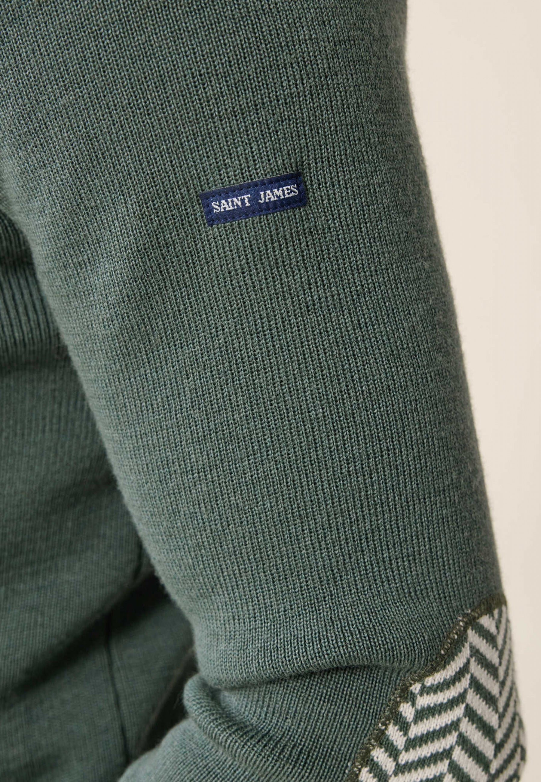 Saint James x LSF wool sweater Sailor Vegetable green Le slip